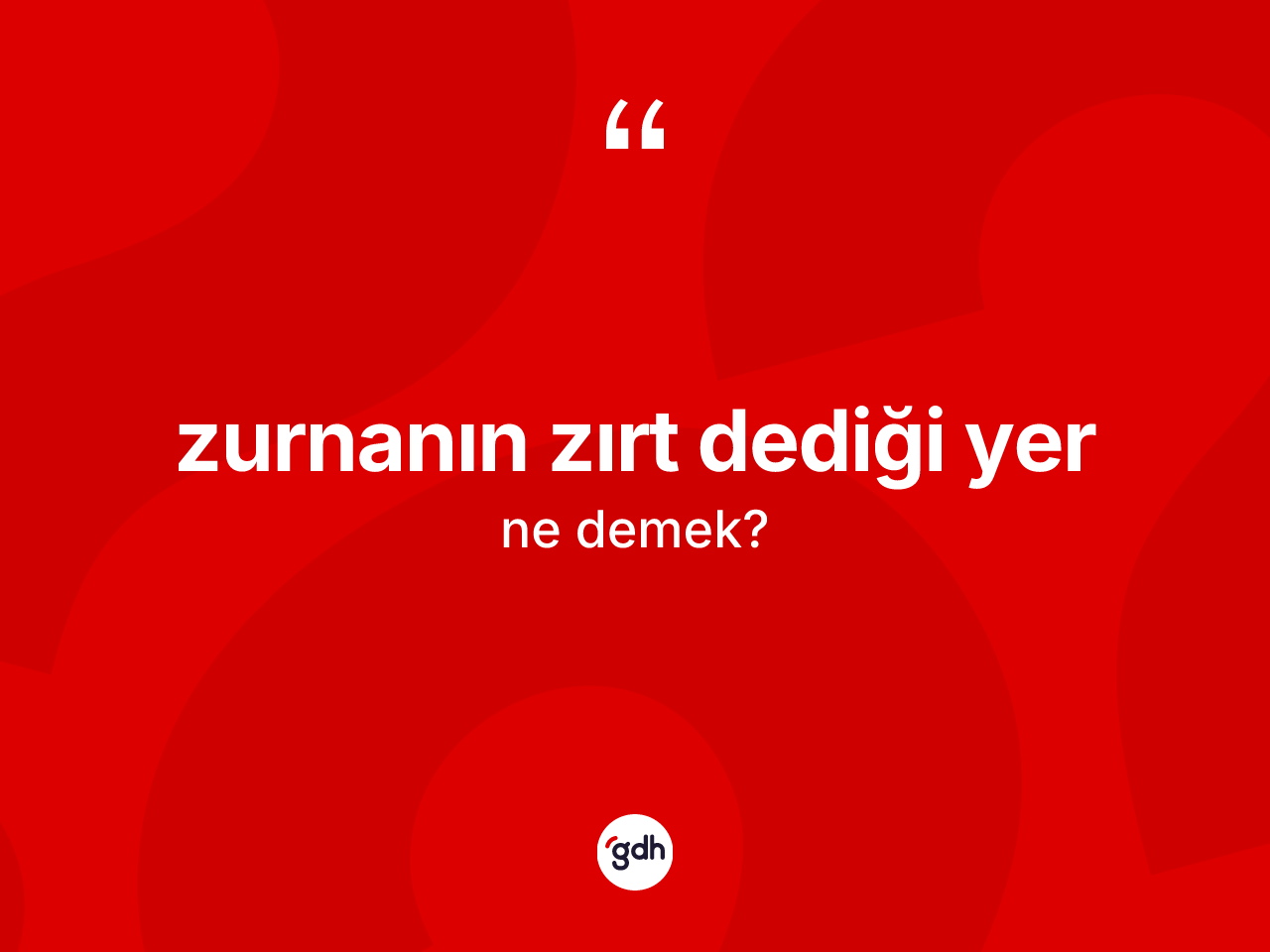 Zurnanın zırt dediği yer sözü ne demektir? Zurnanın zırt dediği yer ifadesinin TDK'ya göre anlamı nedir?