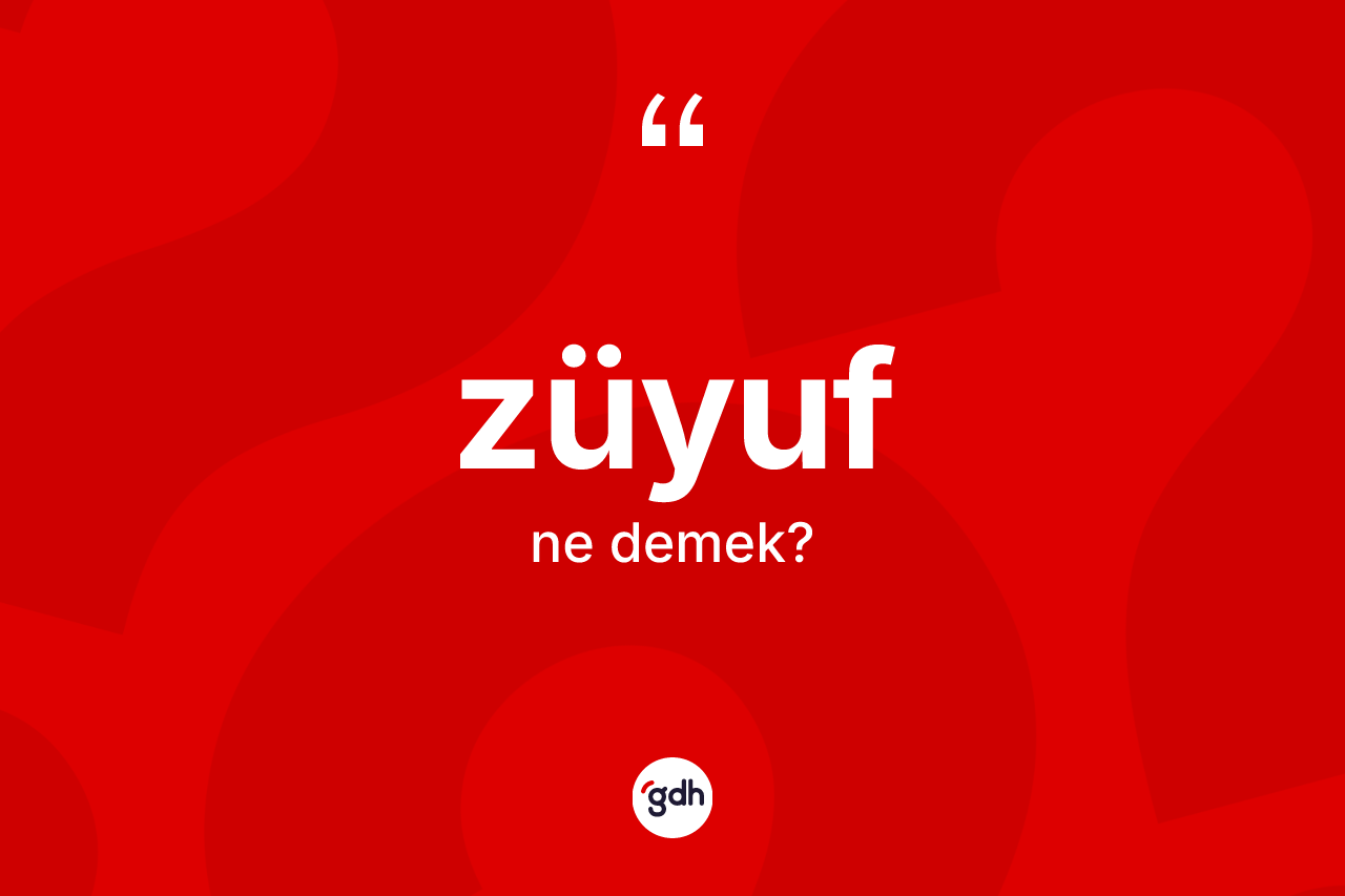 Züyuf kelimesi ne anlama gelir? Züyufun kısaca tanımı nedir?